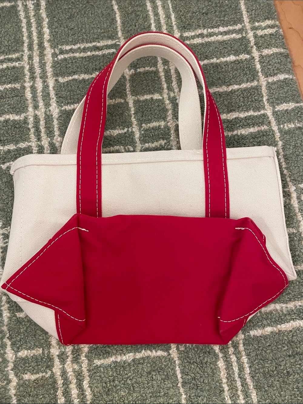 LLBean red small tote - Picture 2 of 3